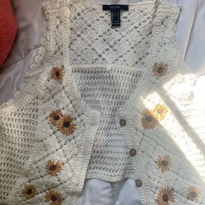 Crocheted tank vest